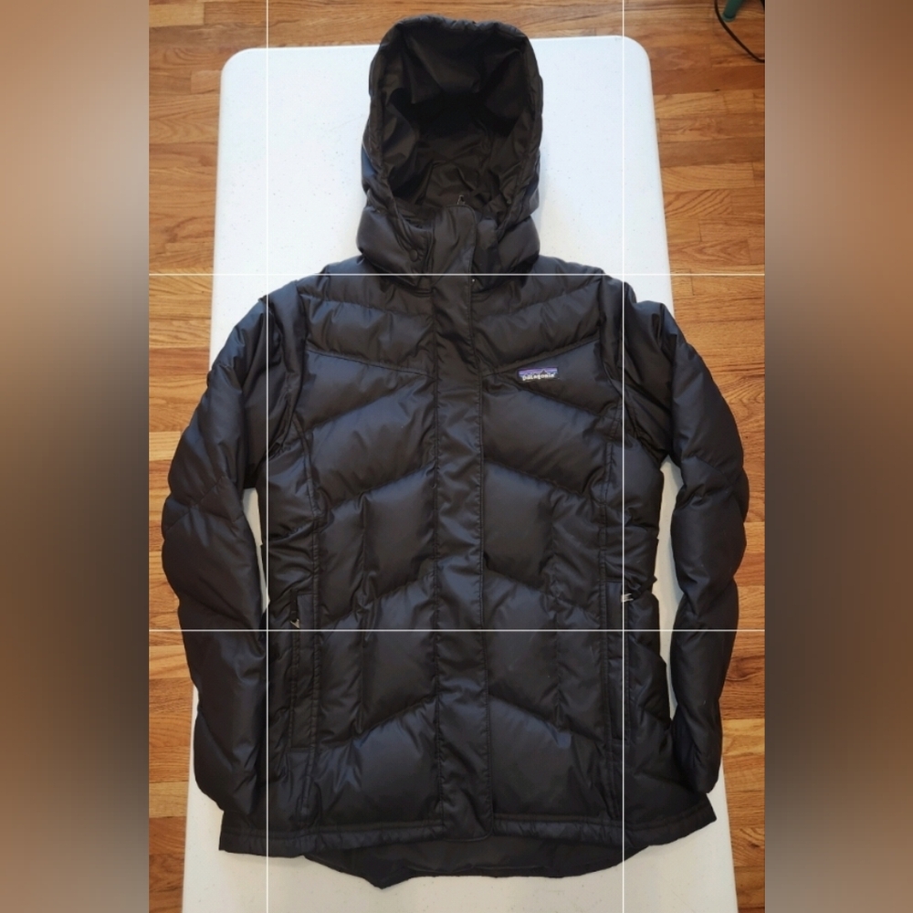 PATAGONIA Women's Down With It Parka Coat SZ MED Black